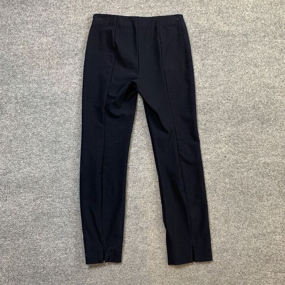 Vince Pants Womens XS Extra Small Black Side Zip Cropped Stretch Waist Trouser - Picture 8 of 13